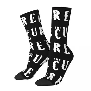 Баскетбольные носки с крутым белым логотипом The Cure из полиэстера Crew Socks для мужчин-унисекс