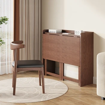 Складной стол из массива дерева, простой компьютерный стол для дома, выдвижной рабочий стол для спальни, простой маленький столик, письменный стол