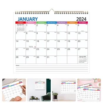 Английский календарь Ежемесячный настенный календарь встречи, висящий дома на 2025 год, Ежедневное использование в комнате, Настольные календари в офисе