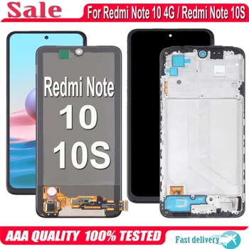 AMOLED Для Xiaomi Redmi Note 10 M2101K7AI M2101K7AG ЖК-дисплей С Сенсорным Экраном и Цифровым Преобразователем В Сборе Для Redmi Note 10S M2101K7BG LCD