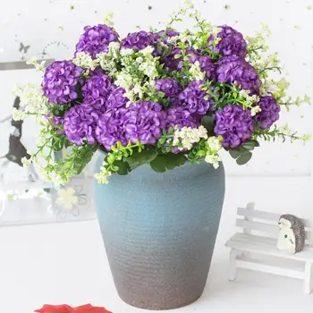 1 Букет Модных атмосферостойких антикоррозийных искусственных цветов Романтическая искусственная гортензия Свадебные цветы