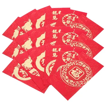 30шт Красных конвертов Год Дракона Красные пакеты Конверты с деньгами на удачу Новогодние Красные конверты Весенний фестиваль Подарки на День рождения