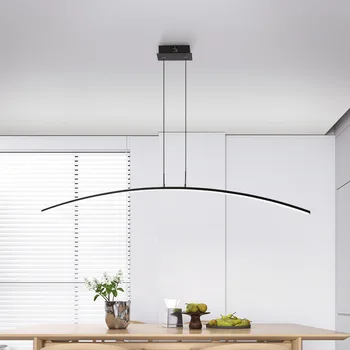 Современные светодиодные подвесные светильники с дистанционным управлением для кабинета, кухни, столовой, гостиной, Подвесные Люстровые лампы для помещений, вход AC90-260V