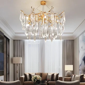 Современная хрустальная люстра Bubble, роскошный подвесной светильник для гостиной, украшения спальни, ресторанного освещения, капли воды 