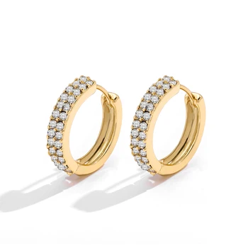 Женские Круглые серьги-кольца с фианитами, Модные Серьги-кольца с хрящами, женские модные украшения 2021