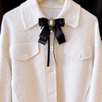 Модное сочетание галстука-бабочки и броши, идеальный подарок или аксессуар для женщин и девушек