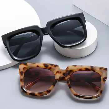 Квадратные солнцезащитные очки NYWOOH для женщин и мужчин, роскошный бренд, дизайнерские солнцезащитные очки большого размера в популярной толстой оправе, защита от солнца UV400